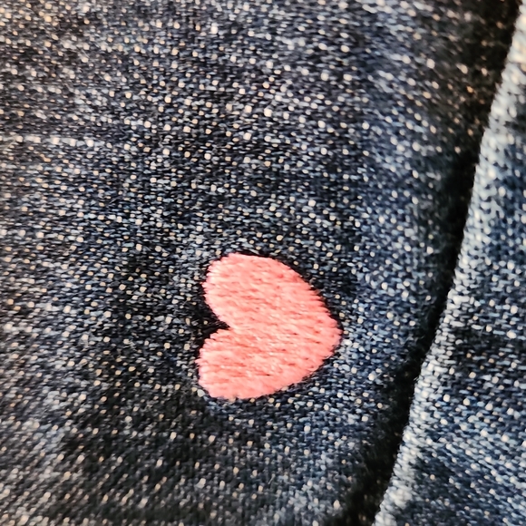 OshKosh Short Bibs with Embroidered Hearts - Picture 3 of 7